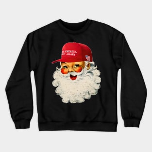 Make Christmas Great Again Trump Christmas - Trump Holiday - MAGA Santa Xmas Crewneck Sweatshirt